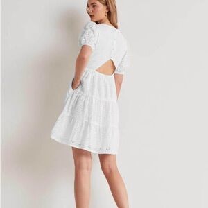 Boden white eyelet dress, size 4